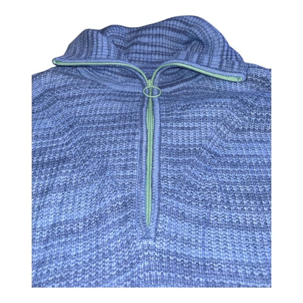 Aerie Blue Quarter-Zip Knitted Sweater - Picture 3 of 6